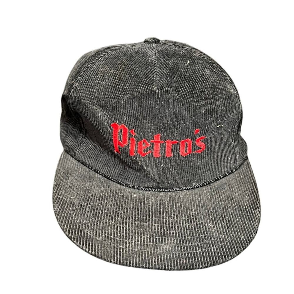 Vintage‎ Pietro’s Pizza Corduroy Snapback Hat Sportsman Cotton Unisex Cap